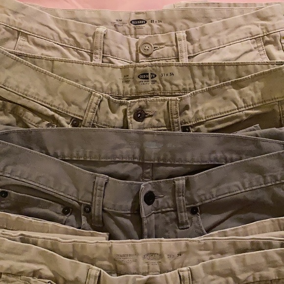 5 pairs of men’s khakis pants lot - Picture 2 of 3